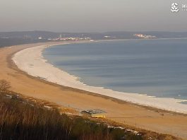 Świnoujście - Zobacz obraz z kamer na plaży -Plaża w Świnoujściu - Zima w odwrocie - Zobacz obraz z kamer na plaży